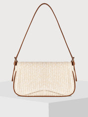 Casual Straw-Texture Shoulder Bag