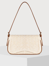 Casual Straw-Texture Shoulder Bag
