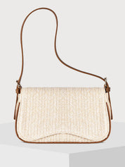 Casual Straw-Texture Shoulder Bag