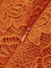 Guipure Lace Mid Waist Shorts