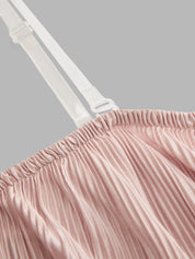 Strapless Pleated Maxi Dress