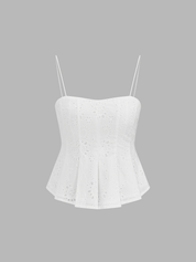 Eyelet Embroidered Cami Top & Midi Skirt Set