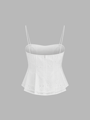 Eyelet Embroidered Cami Top & Midi Skirt Set