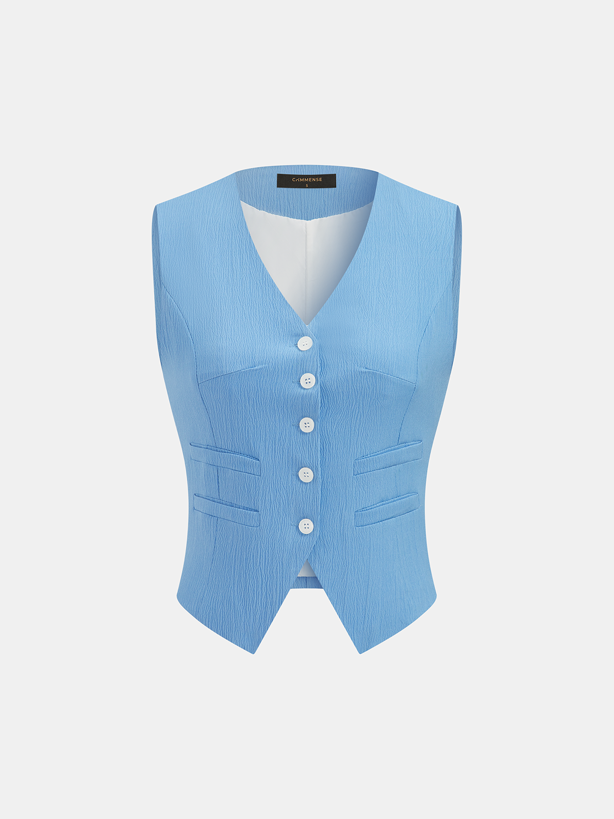 Cotton Linen V-Neck Vest & Pants Set
