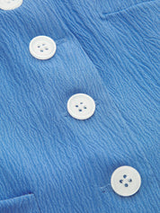 Cotton Linen V-Neck Vest & Pants Set