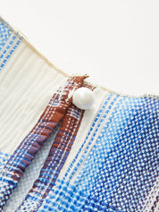 Plaid Crinkle Sleeveless Top