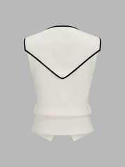 Removable Sailor Collar Knit Vest