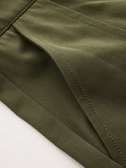 Asymmetric Pleated Wide Leg Pants