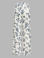 Floral Print Crop Cami Top & Wide Leg Pants Set