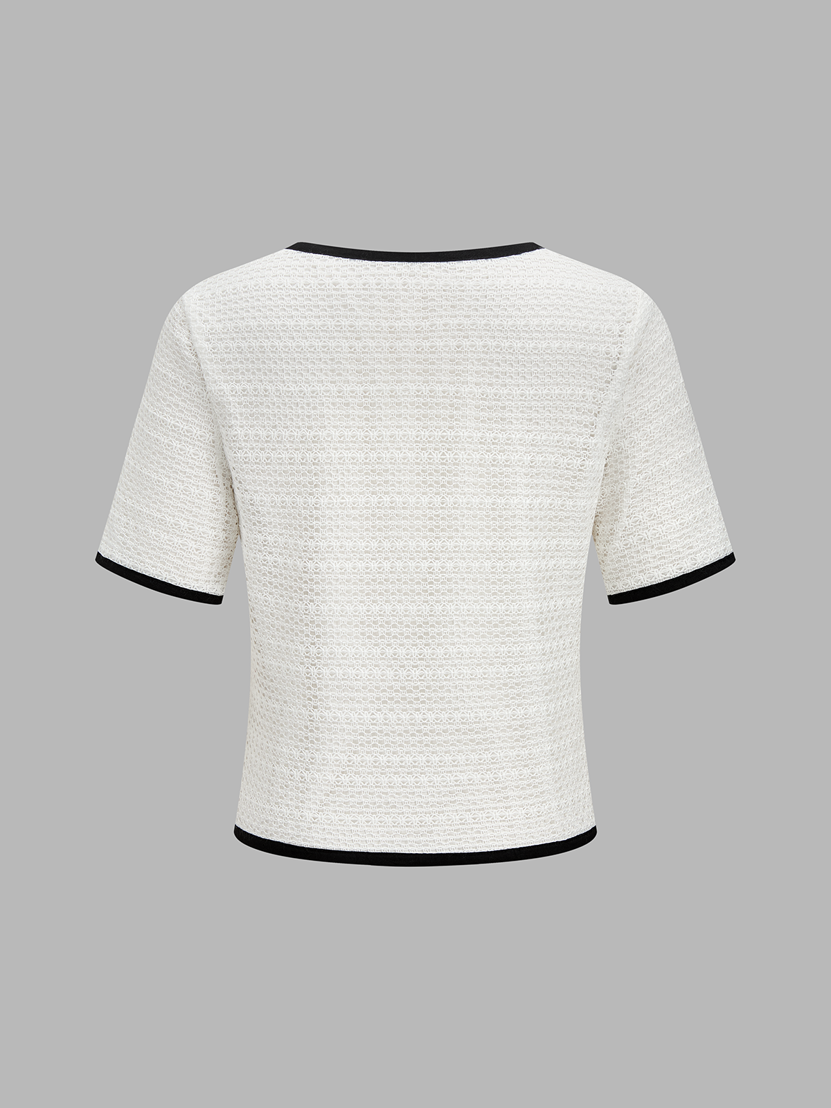 Knitted Contrast Binding Tie Front Top & Shorts Set