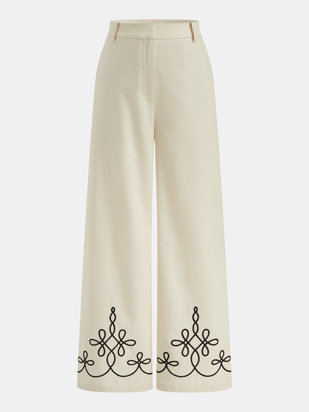 Cotton Linen Embroidered Vest & Pants Set