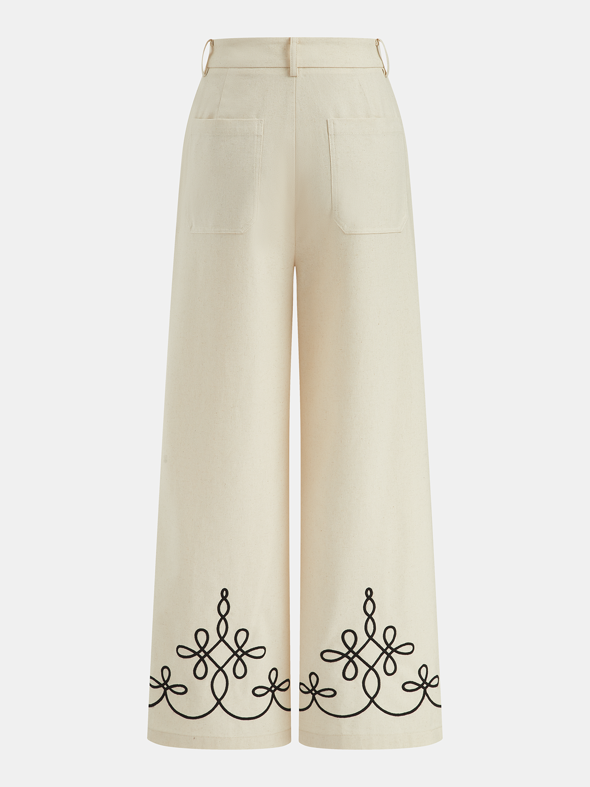 Cotton Linen Embroidered Vest & Pants Set