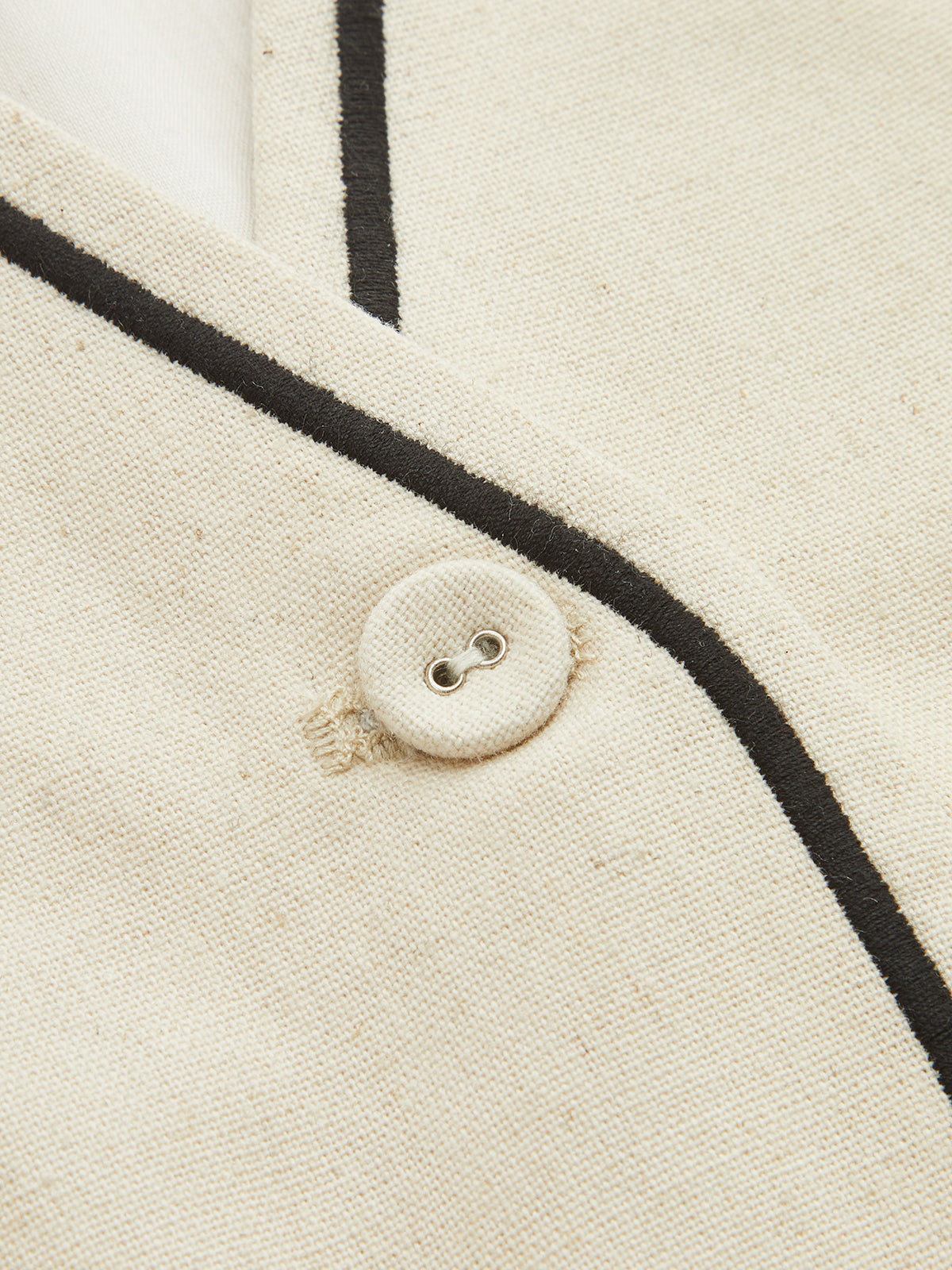 Cotton Linen Embroidered Vest & Pants Set
