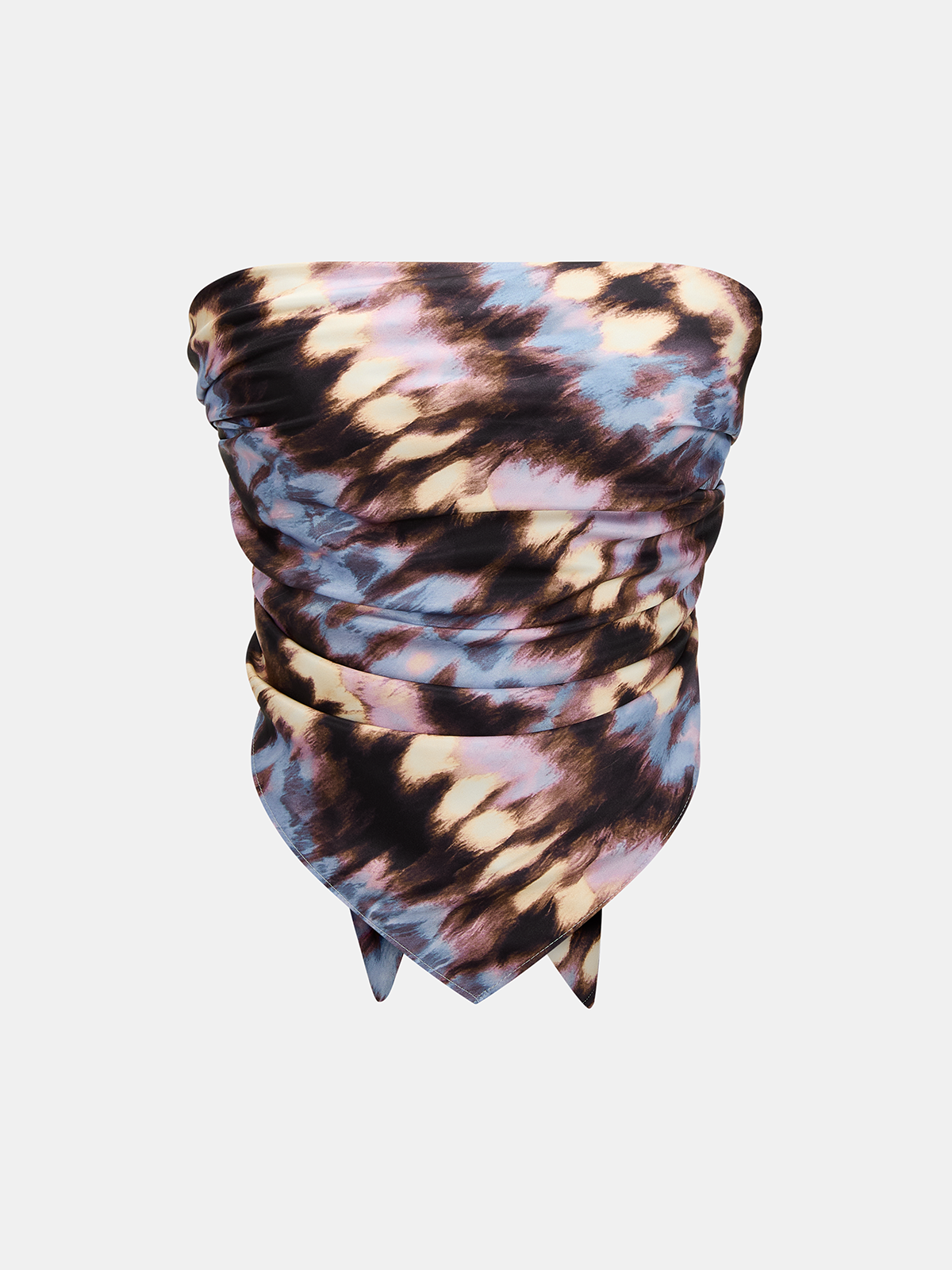 Tie Dye Strapless Top & Shorts Set