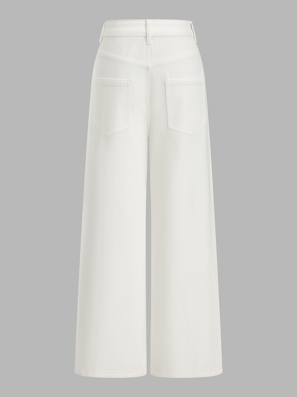 Irregular Waist Wide Leg Denim Jeans