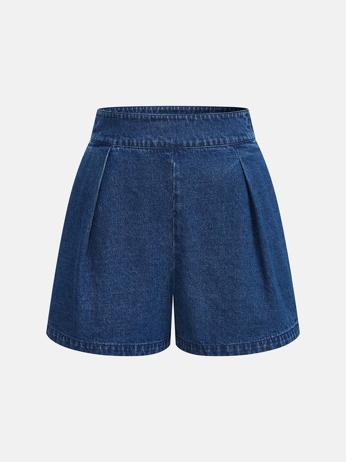Metal Button Denim Vest & Shorts Set