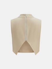 Backless Crop Vest & Belted Skort Set
