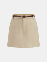 Backless Crop Vest & Belted Skort Set