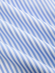 Striped Short Sleeve Wrap Tie-Back Shirt