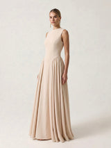 Sleeveless A-Line Maxi Dress