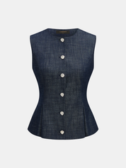Cotton Blend Sleeveless Top & Pants Set