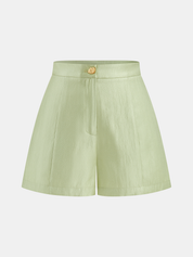 Sleeveless V Neck Vest & Tailored Shorts Set
