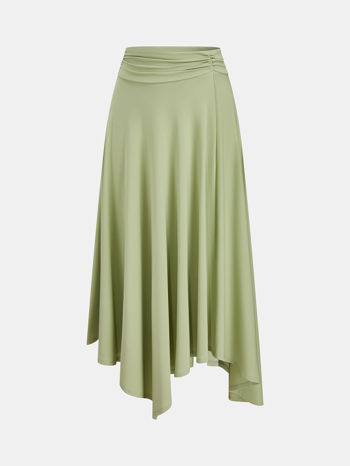 One Shoulder Ruched Top & Midi Skirt Set