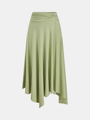 One Shoulder Ruched Top & Midi Skirt Set