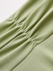 One Shoulder Ruched Top & Midi Skirt Set