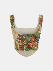 Floral Printed Corset & Mini Skirt Set