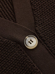 V Neck Button Down Knit Vest & Pants Set
