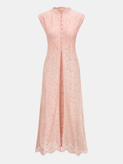 Sleeveless Lace Longline Top
