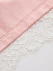Flutter Sleeve Lace Trim Top