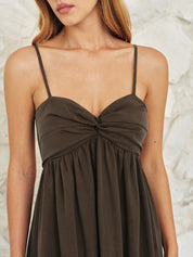 Twist Front Cami Maxi Dress