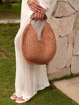 Straw Woven Hobo Shoulder Bag