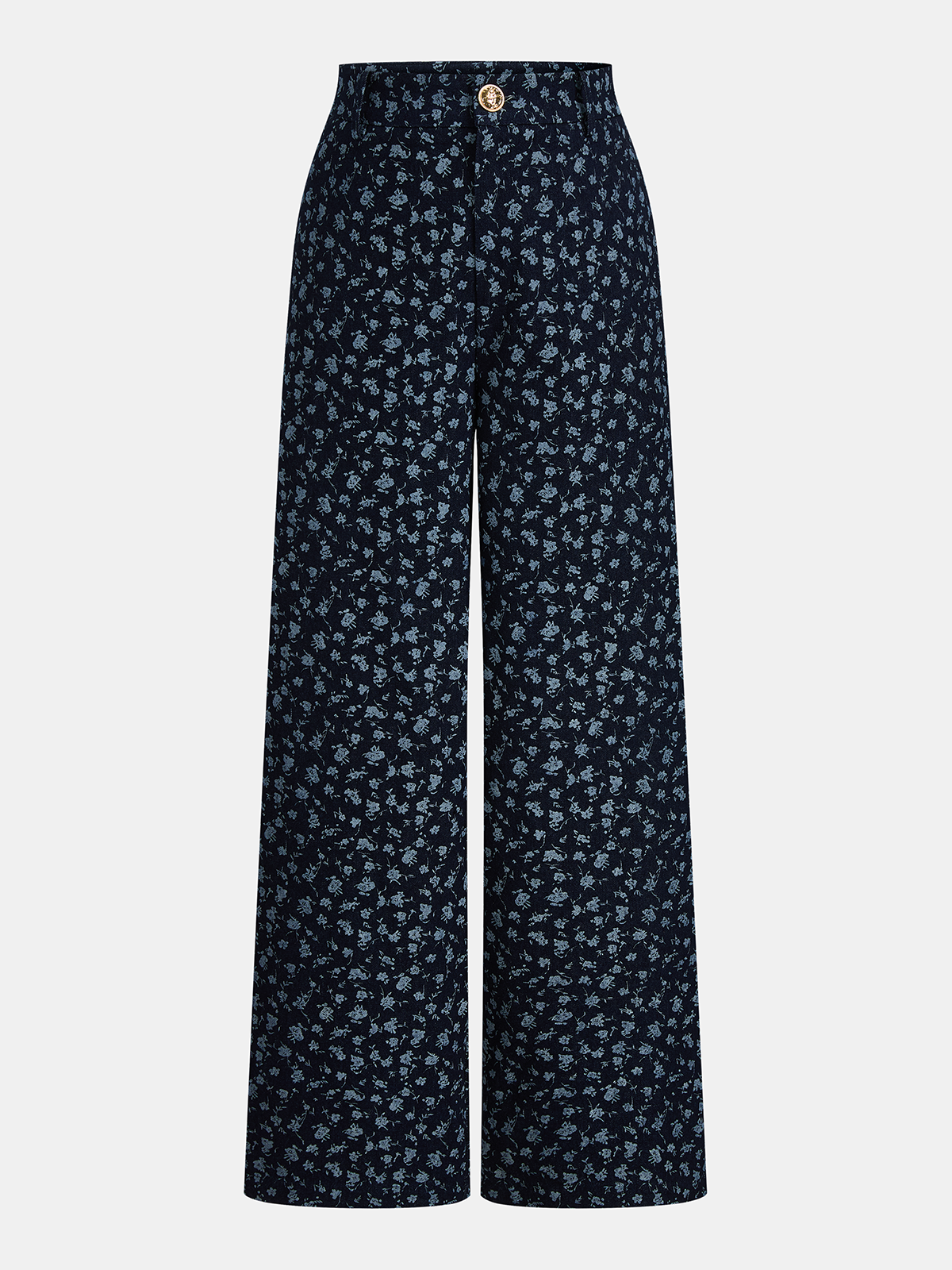 Ditsy Floral Halter Vest & Wide Leg Pants Set