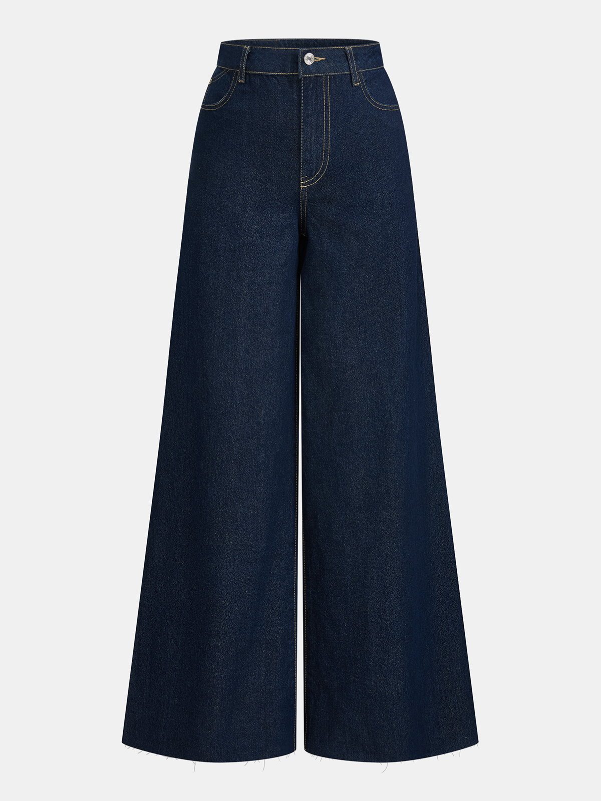 Denim Crop Vest & Wide Leg Pants Set