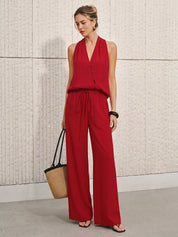 Cotton Linen Asymmetrical Top & Pants Set