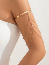 Dangling Layered Rhinestone Upper Arm Cuff