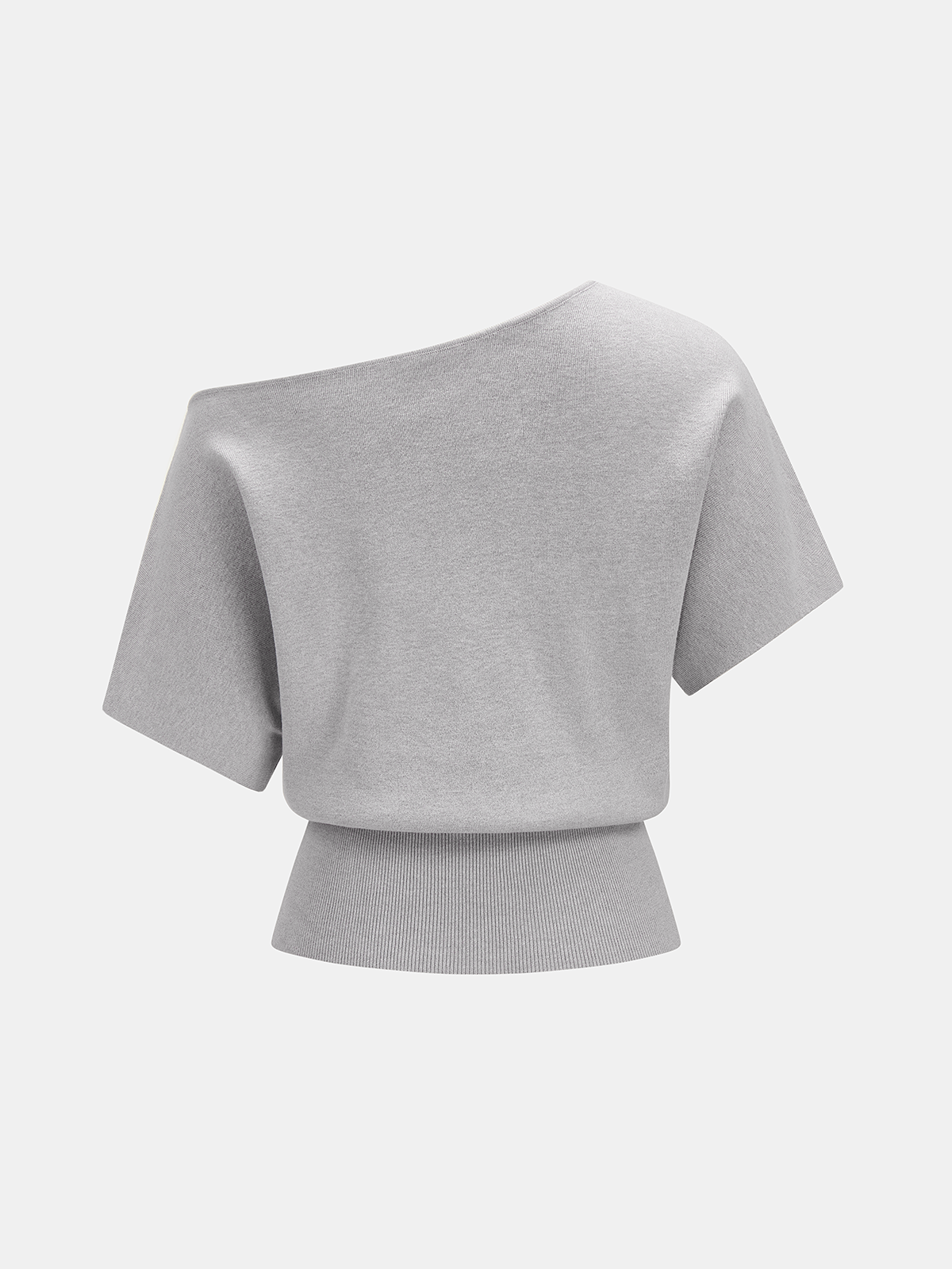 Off Shoulder Floral Applique Knit Top