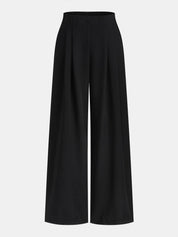 Halter Neck Button Top & Wide Leg Pants Set