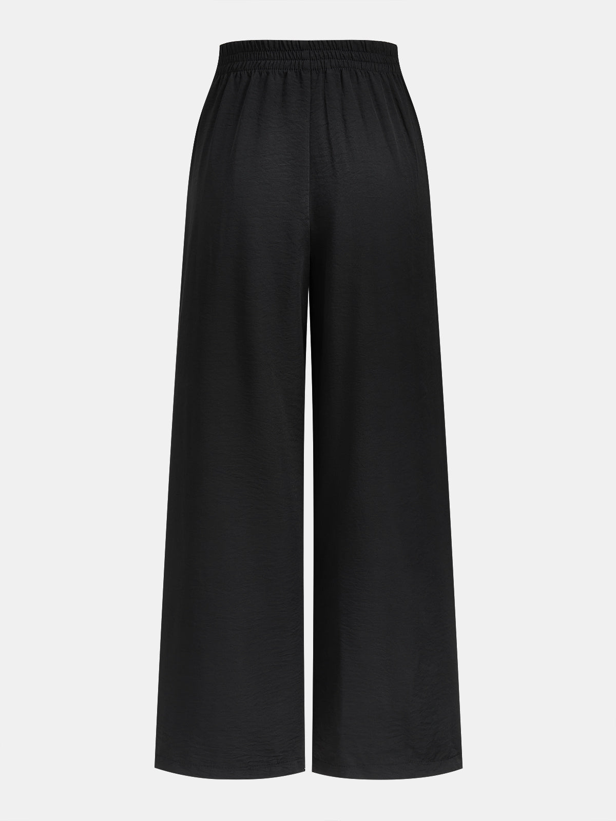 Halter Neck Button Top & Wide Leg Pants Set