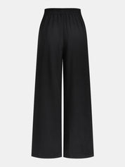 Halter Neck Button Top & Wide Leg Pants Set