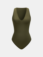 V Neck Sleeveless Bodysuit & Maxi Skirt Set