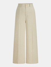 Cotton Blend Collared Crop Vest & Pants Set