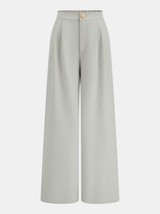 Lace Spliced Vest & Wide Leg Pants Set