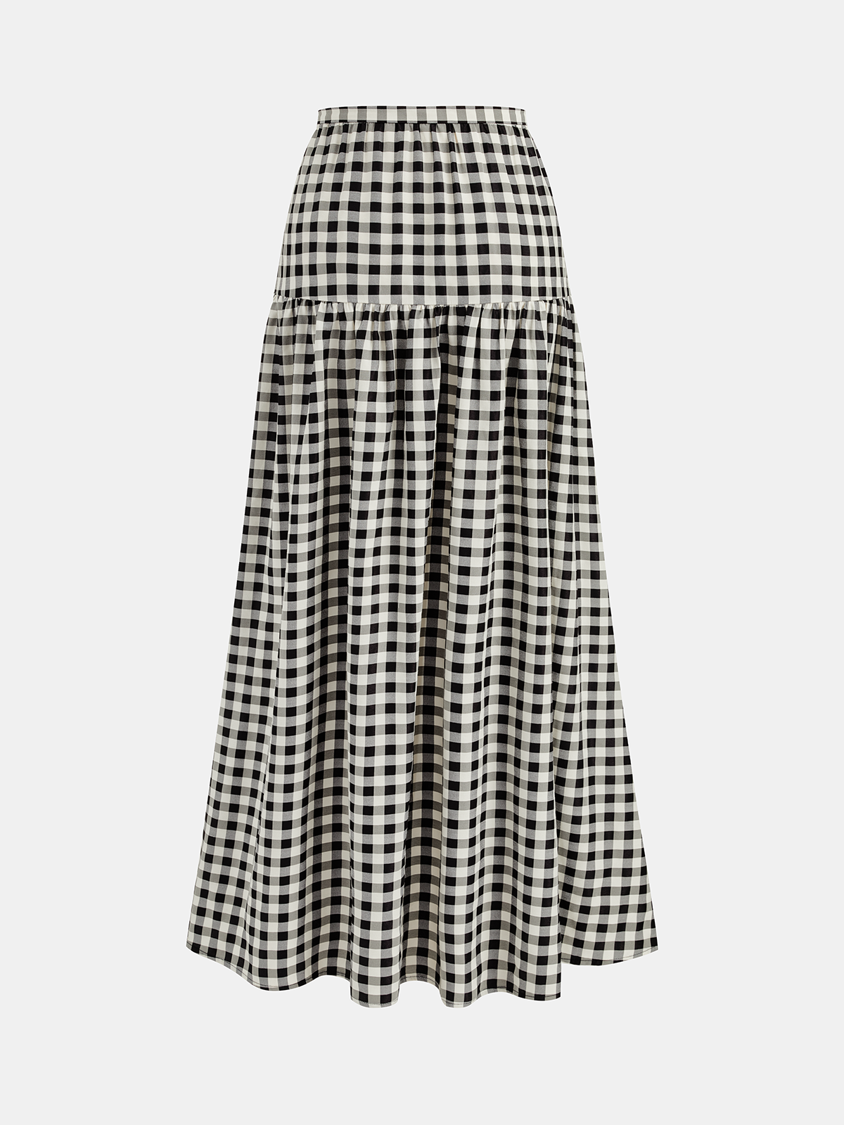 Gingham Cotton Blend Cami Top & Skirt Set