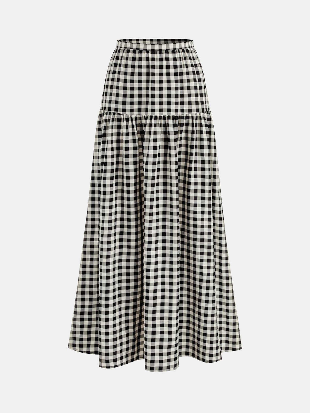 Gingham Cotton Blend Cami Top & Skirt Set
