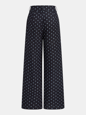 Denim Polka Dot Crop Top & Pants Set