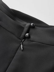 Asymmetric Sleeveless Belted Tailored Romper